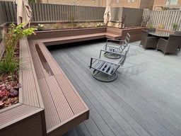 Collection for Natura Dark Brown Composite Decking Raised Seating Area