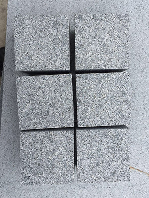 Blue Black Natural Granite Flamed Sawn Edges Cobbles Pack (10x10x4-6cm) | 10sqm  OVAEDA® Composite Decking & Porcelain Paving   