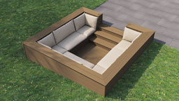 Classic™ Square Sunken Seating Area | Light Brown