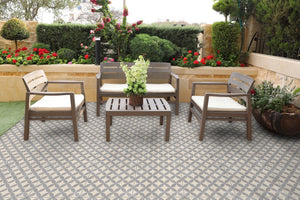 Decorio™ | Alicante Grey Patterned Porcelain Paving Tiles (60x60x2cm)  Tilespace   