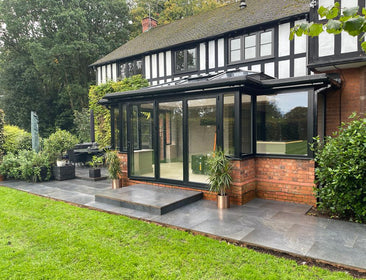 Slate™ | Black Stone Effect Porcelain Paving Tiles (60x90x2cm) Paving Stock