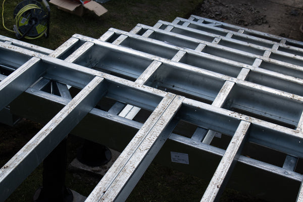 Tectonic® Modular Steel Paving Step Subframe 150mm Deep  OVAEDA® Composite Decking & Porcelain Paving   