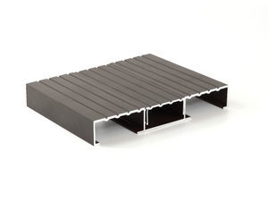 Non-combustible Aluminium Direct Fix Decking Board | RAL 7039 Quartz Brown | 200mm x 30mm x 4.2m  Ryno Group   