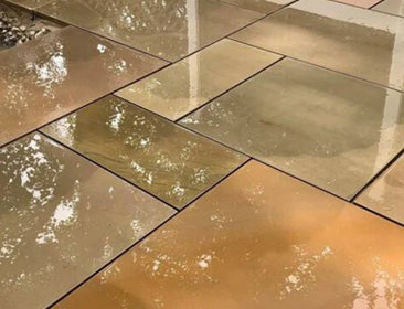 Raj Green Sawn and Honed Natural Indian Sandstone Patio Pack | 19.68sqm OVAEDA® Composite Decking & Porcelain Paving