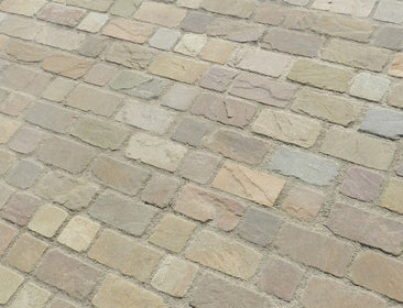 Raj Green Natural Indian Sandstone Cobbles Pack (10x10x4-6cm) | 8sqm OVAEDA® Composite Decking & Porcelain Paving