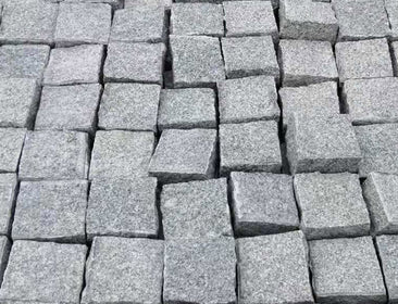 Silver Grey Natural Granite Handcut Cobbles Pack (10x10x4-6cm) | 10sqm OVAEDA® Composite Decking & Porcelain Paving