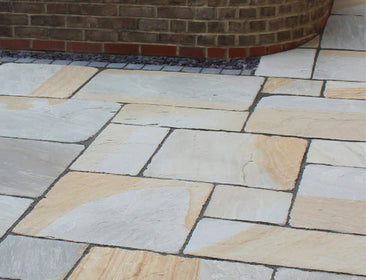 York Buff Natural Indian Sandstone Patio Pack | 19.68sqm OVAEDA® Composite Decking & Porcelain Paving