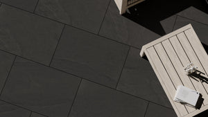Bearsden™ | Black Stone Effect Porcelain Paving Tiles (60x60x2cm)  MPG Stone   