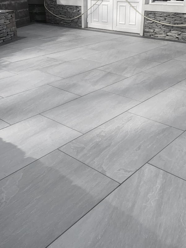 Kandla™ | Grey Stone Effect Porcelain Paving Tiles (60x120x2cm)  Paving Stock   