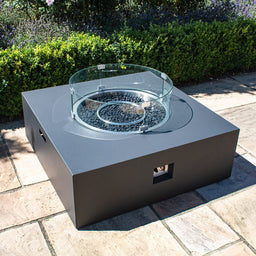 100x100cm Square Gas Fire Pit
(includes glass surround, and fire stones) | Charcoal