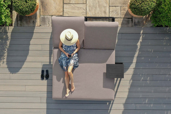 Allure Double Sunlounger | Taupe  Maze   