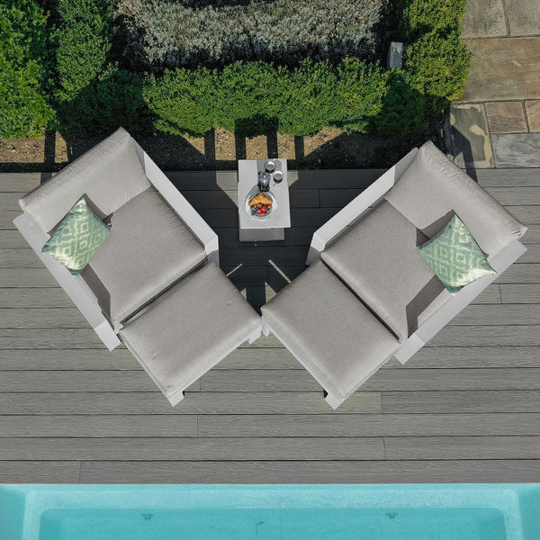 Amalfi 5pc Lounge Set | White  Maze   