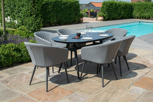Ambition 6 Seat Oval Dining Set | Flanelle  Maze   