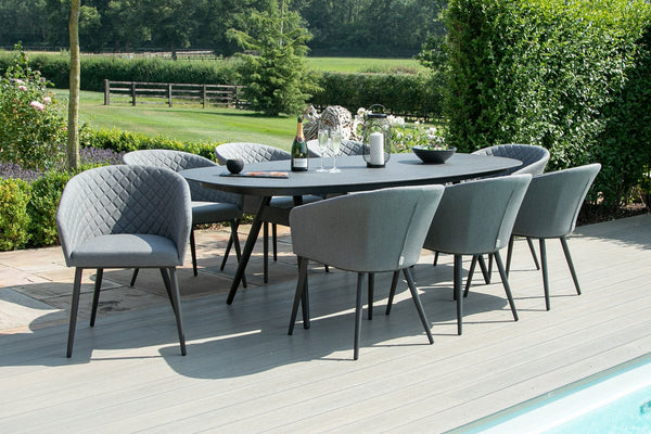 Ambition 8 Seat Oval Dining Set | Flanelle  Maze   