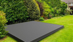 Classic™ | Grooved Composite Decking and Subframe Pack 5m x 5m (25sqm)  Ryno Group Light Grey  