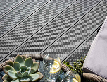 Classic™ | Light Grey Grooved Composite Decking (3.6m length) Contemporary Decking 57.6002