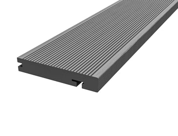 Classic™ | Light Grey Grooved Composite Decking Bullnose Edge Board (3.6m length) 57.5258