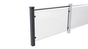 Composite and Glass Balustrade (1.135m panel) | Light Grey  Ecoscape UK   