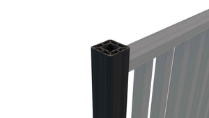 Composite Balustrade Post Kit (2.4m length) | Black  Ecoscape UK   