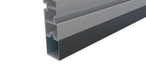 Composite Fencing Aluminium Bottom Rail (1.83m length) | Light Grey  Ecoscape UK   