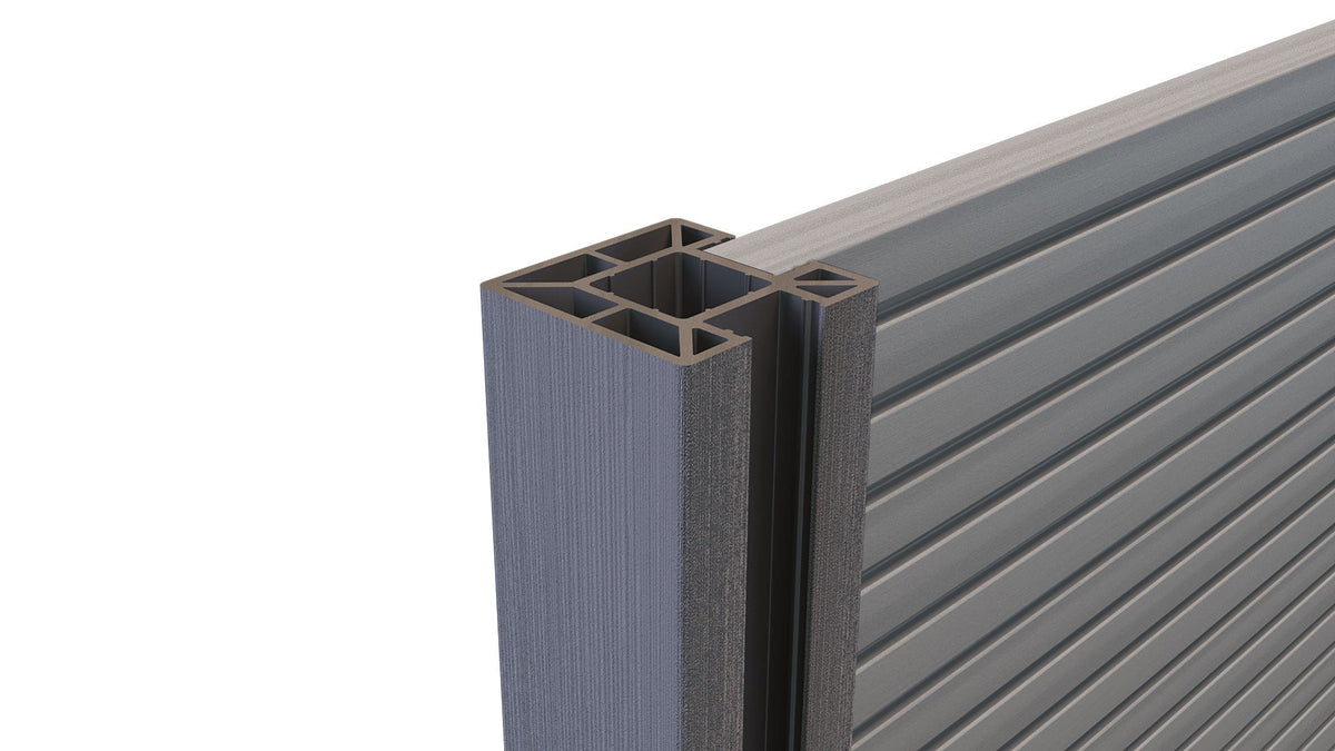 Composite Fencing Corner Post (3m length) Light Grey