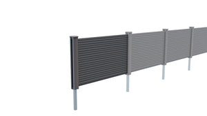 Composite Fencing Panels (1.83m x 1.23m) | Light Grey  Ecoscape UK   