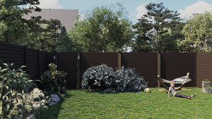 Composite Fencing Panels (1.83m x 1.83m) | Dark Brown  Ecoscape UK   