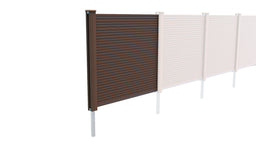 Composite Fencing Panels (1.83m x 1.83m) | Dark Brown