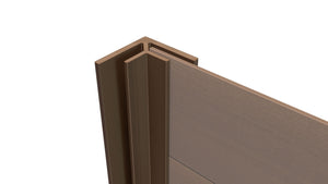Composite Panel Cladding Internal Corner Trim (3.6m length) | Light Brown  Ecoscape UK   
