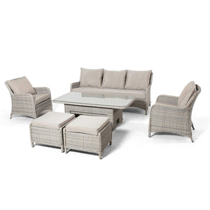 Cotswold 3 Seat Sofa Dining with Rising Table | Grey/Taupe  Maze   