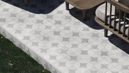 Decorio™ | Seville Grey Patterned Porcelain Paving Tiles (60x60x2cm)