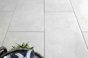 Flote™ | Off-White Concrete Effect Porcelain Paving Tiles (60x120x2cm) Porcelain Paving Tile Space   