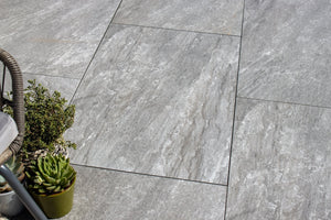 Full Tile Samples Stone Effect Porcelain Sample OVAEDA® Composite Decking & Porcelain Paving Nordic™ | Light Grey Stone Effect 60x90x2cm  