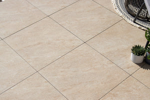 Full Tile Samples Stone Effect Porcelain Sample OVAEDA® Composite Decking & Porcelain Paving Fearnmore™ | Beige Stone Effect 60x60x2cm  