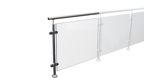 Glass Balustrade 42.4mm 1.2m Full Panel  FH Brundle   