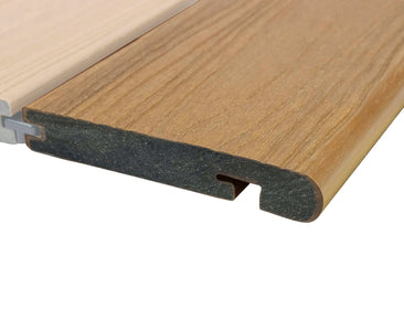 Luxxe™ | Light Brown Woodgrain Composite Decking Bullnose Edge Board (3m length) Edge Board 57.1251