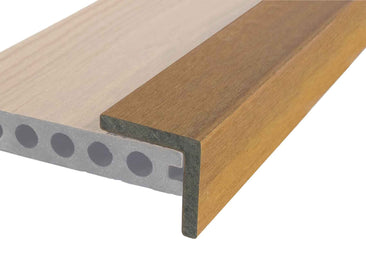 Luxxe™ | Light Brown Woodgrain Composite Decking Corner Trim (3m length) Corner Trim 57.1201