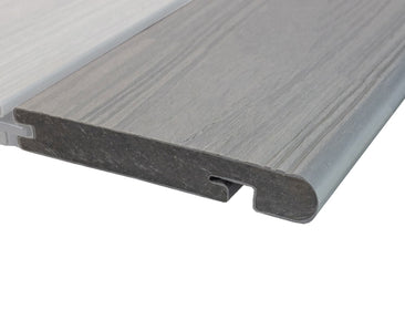 Luxxe™ | Light Grey Woodgrain Composite Decking Bullnose Edge Board (3m length) Edge Board 57.1253