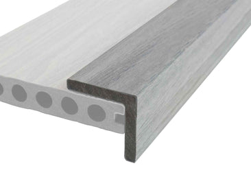 Luxxe™ | Light Grey Woodgrain Composite Decking Corner Trim (3m length) Corner Trim 57.1202