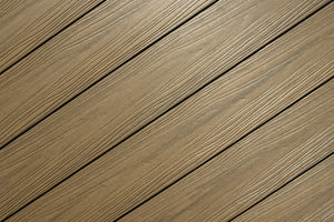 Luxxe™ | Natural Brown Woodgrain Composite Decking Board (3.6m length)  57.5002 Default Title  