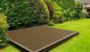 Luxxe™ Woodgrain Composite Decking and Subframe Pack 3m x 3m (9sqm)  Ryno Group Natural Brown  