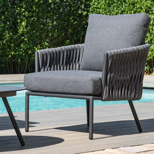 Marina Lounge Set
(2x dining chairs + side table) | Charcoal  Maze   
