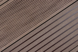 Natura™ | Dark Brown Grooved Composite Decking Board (3.6m length)