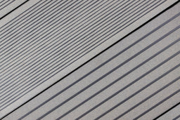 Natura™ | Light Grey Grooved Composite Decking Board (3.6m length)