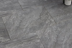 Nordic™ | Dark Grey Stone Effect Porcelain Paving Tiles (60x90x2cm) Stone Effect Porcelain Tile Space   