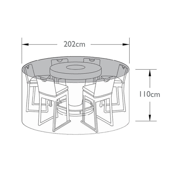 Outdoor Cover for 6 Seat Bar Set  | Black  Maze   