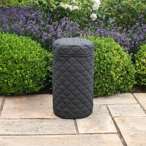 Outdoor Fabric Quilted Gas Bottle Cover (H58.7cm x33øcm ) | Charcoal  Maze   