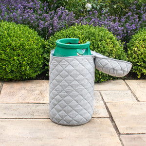 Outdoor Fabric Quilted Gas Bottle Cover (H58.7cm x33øcm ) | Lead Chine  Maze   