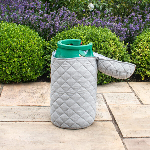 Outdoor Fabric Quilted Gas Bottle Cover (H58.7cm x33øcm ) | Lead Chine  Maze   