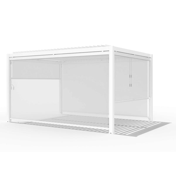 Pergola Aluminium Square 30x40 with 4 Drop Sides | White  Maze   